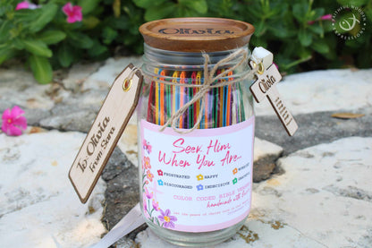 Bible Verse Jar for Girls with Daily Encouragement Scriptures