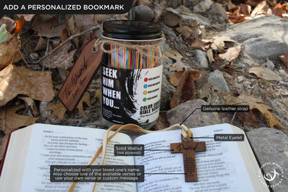Bible Verse Jar for Men – Color-Coded Scriptures for Direction, Courage, Motivation & Assurance