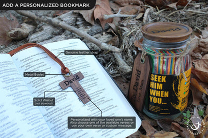 Christian Gift for Men – Color-Coded Bible Verse Jar for Guidance, Courage & Motivation