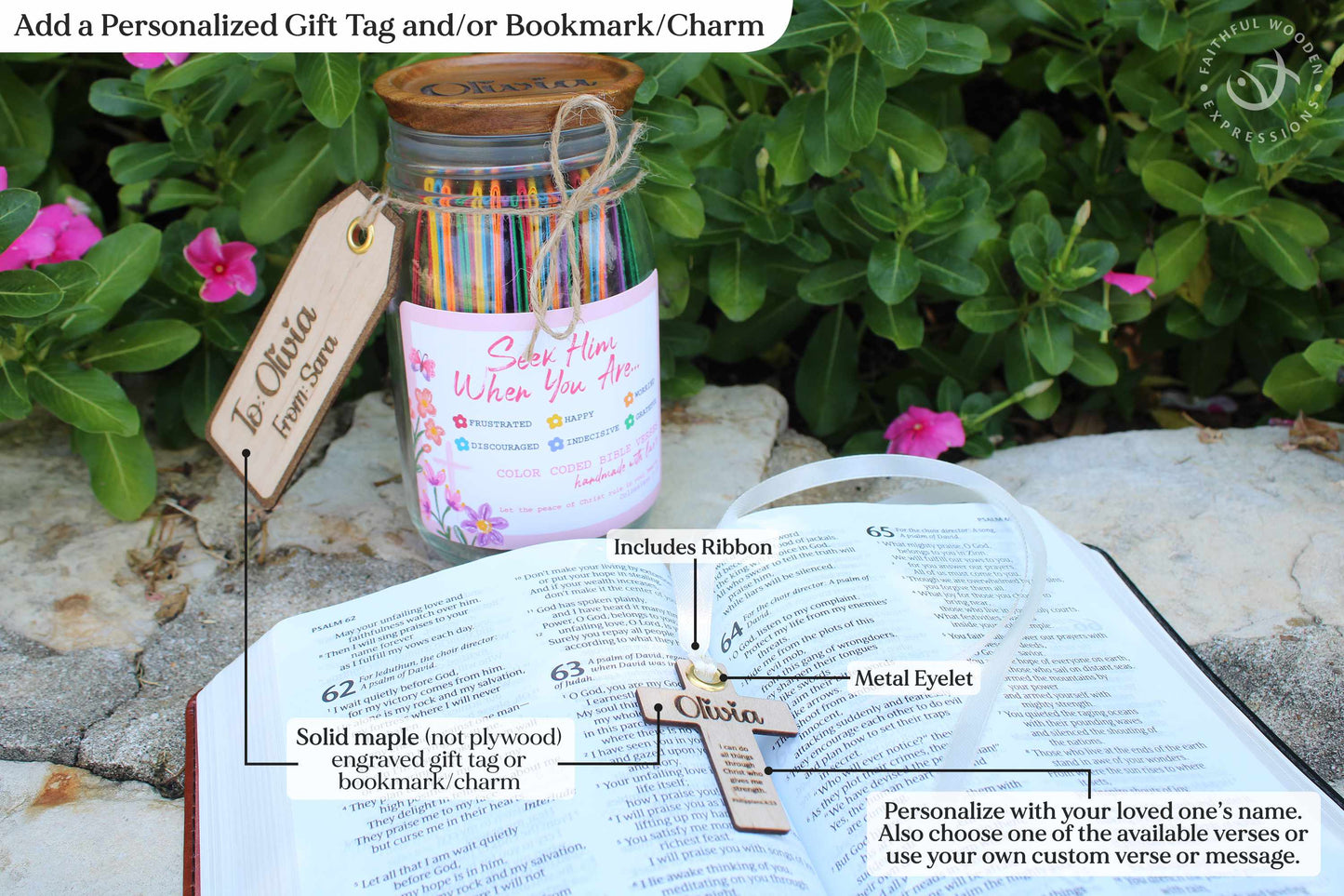 Bible Verse Jar for Girls with Daily Encouragement Scriptures