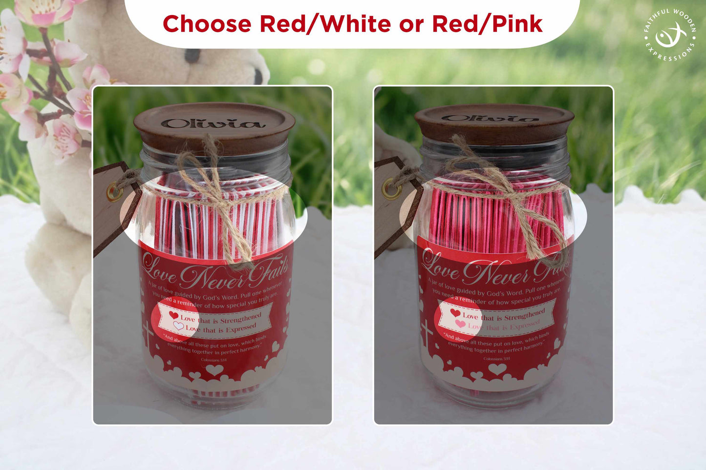 Christian Love Jar – Bible Verse Encouragement Gift for Wife, Girlfriend, Valentine