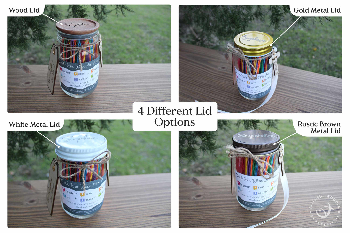 Custom Bible Verse Jar | Christian Encouragement Gift for Women & Men