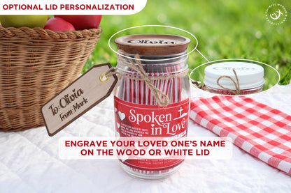 Personalized Bible Verse Jar for Mom, Wife, or Friend – Christian Encouragement Gift with Color-Coded Verses