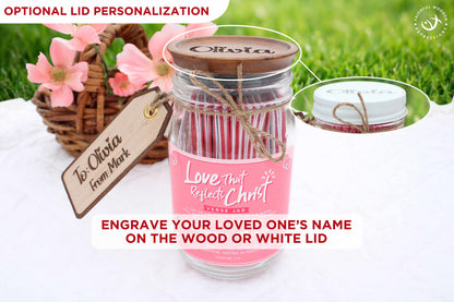 Scripture Love Jar – Christian Encouragement Gift for Wife Husband or Faith Filled Relationship