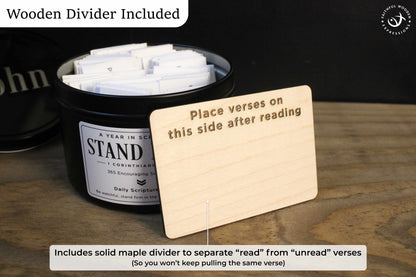 Personalized Daily Bible Verse Jar for Men with 365 Scriptures, A Meaningful Christian Encouragement Gift for Husband, Dad, Son or Friend
