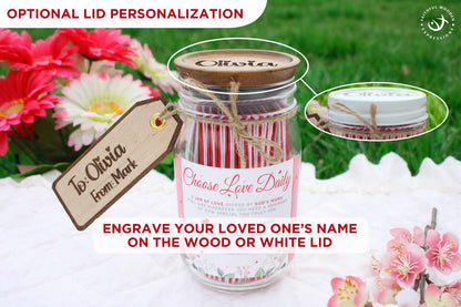 Christian Scripture Love Jar – Bible Verse Encouragement Gift for Wife Girlfriend or Faith Based Valentine Gift