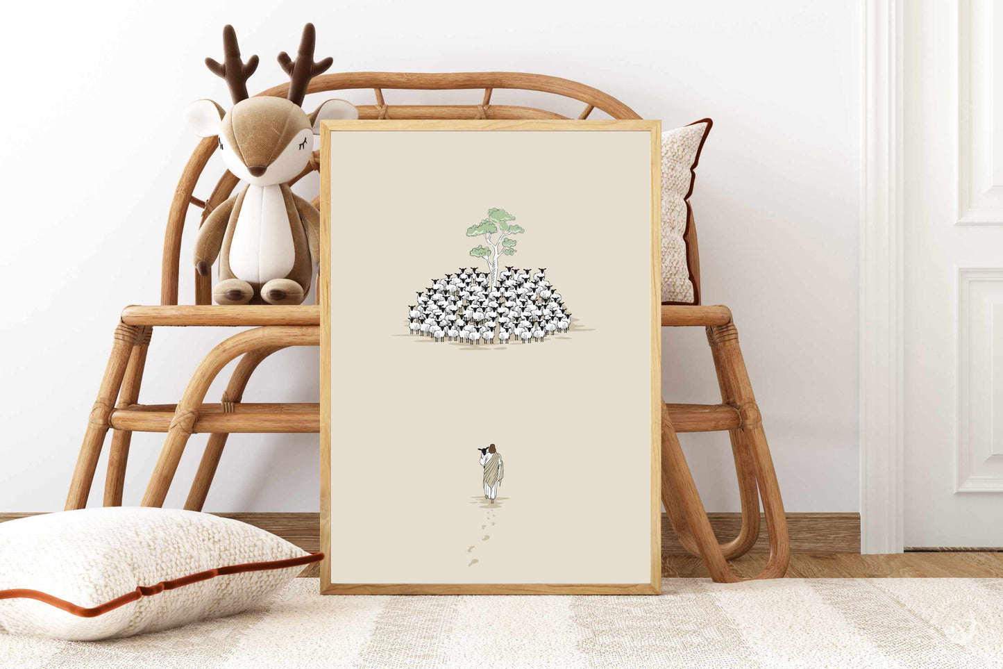 Lost Sheep Print: Good Shepherd Parable, Christian Wall Art (Digital Download)