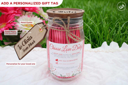 Christian Scripture Love Jar – Bible Verse Encouragement Gift for Wife Girlfriend or Faith Based Valentine Gift