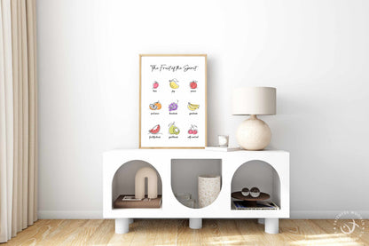 Fruit of the Spirit Print: Christian Scripture, Modern Kitchen Art (Digital Download)