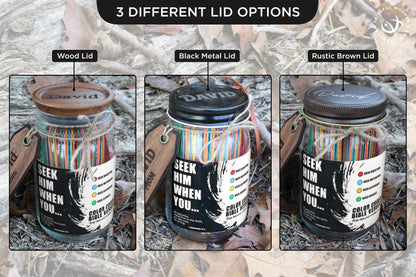 Bible Verse Jar for Men – Color-Coded Scriptures for Direction, Courage, Motivation & Assurance