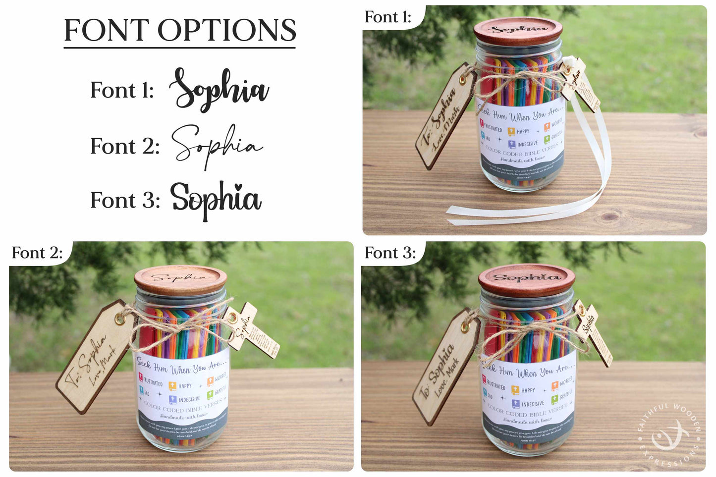 Personalized Bible Verse Jar | Christian Affirmation Gift for Women & Men | Color-Coded Scripture Encouragement Prayer Jar
