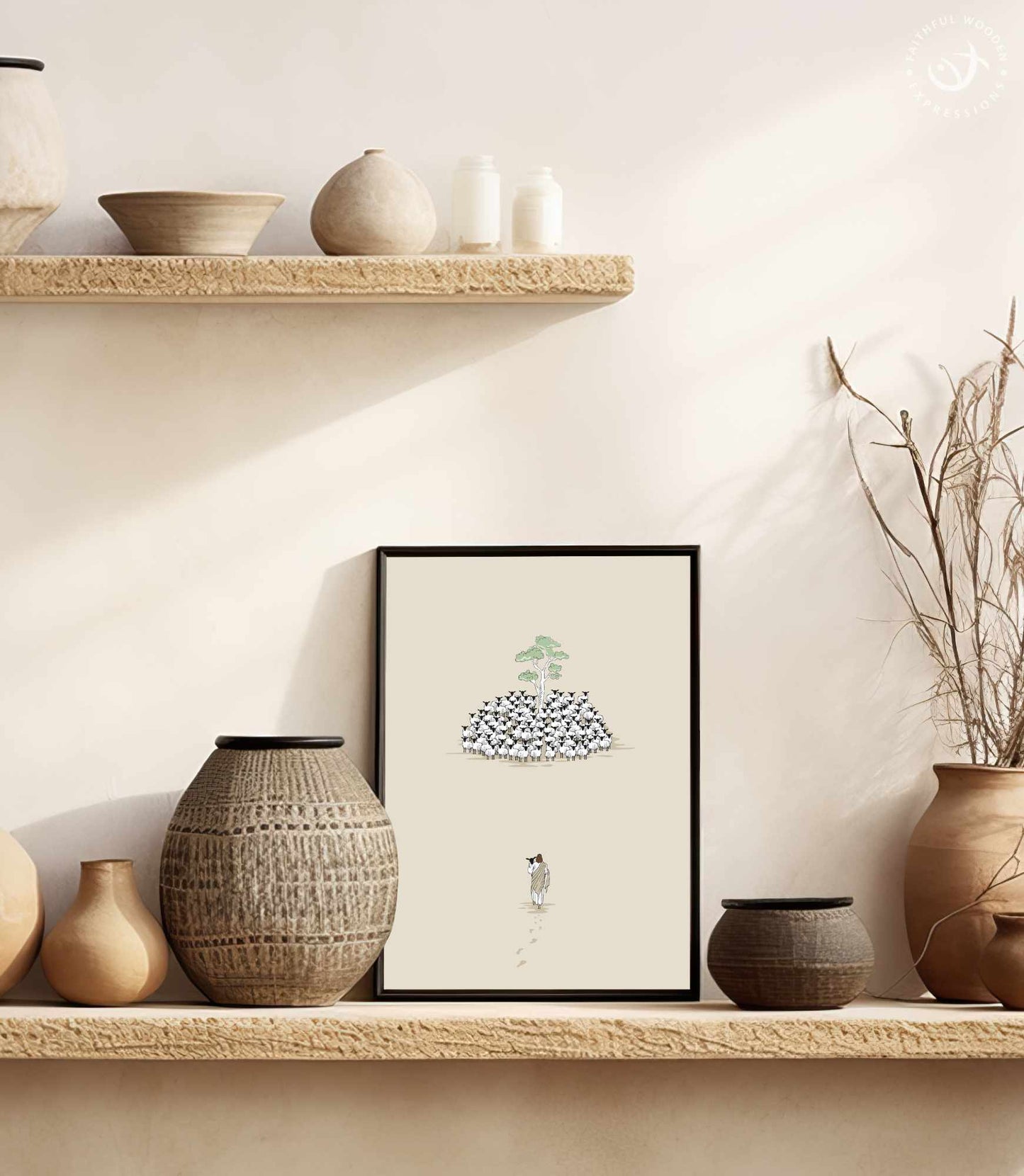 Lost Sheep Print: Good Shepherd Parable, Christian Wall Art (Digital Download)