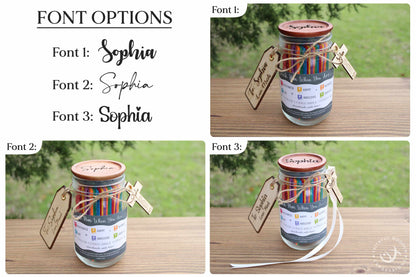 Custom Bible Verse Jar | Christian Encouragement Gift for Women & Men