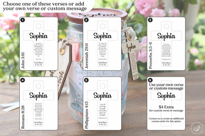 Bible Verse Jar for Christian Prayer and Encouragement