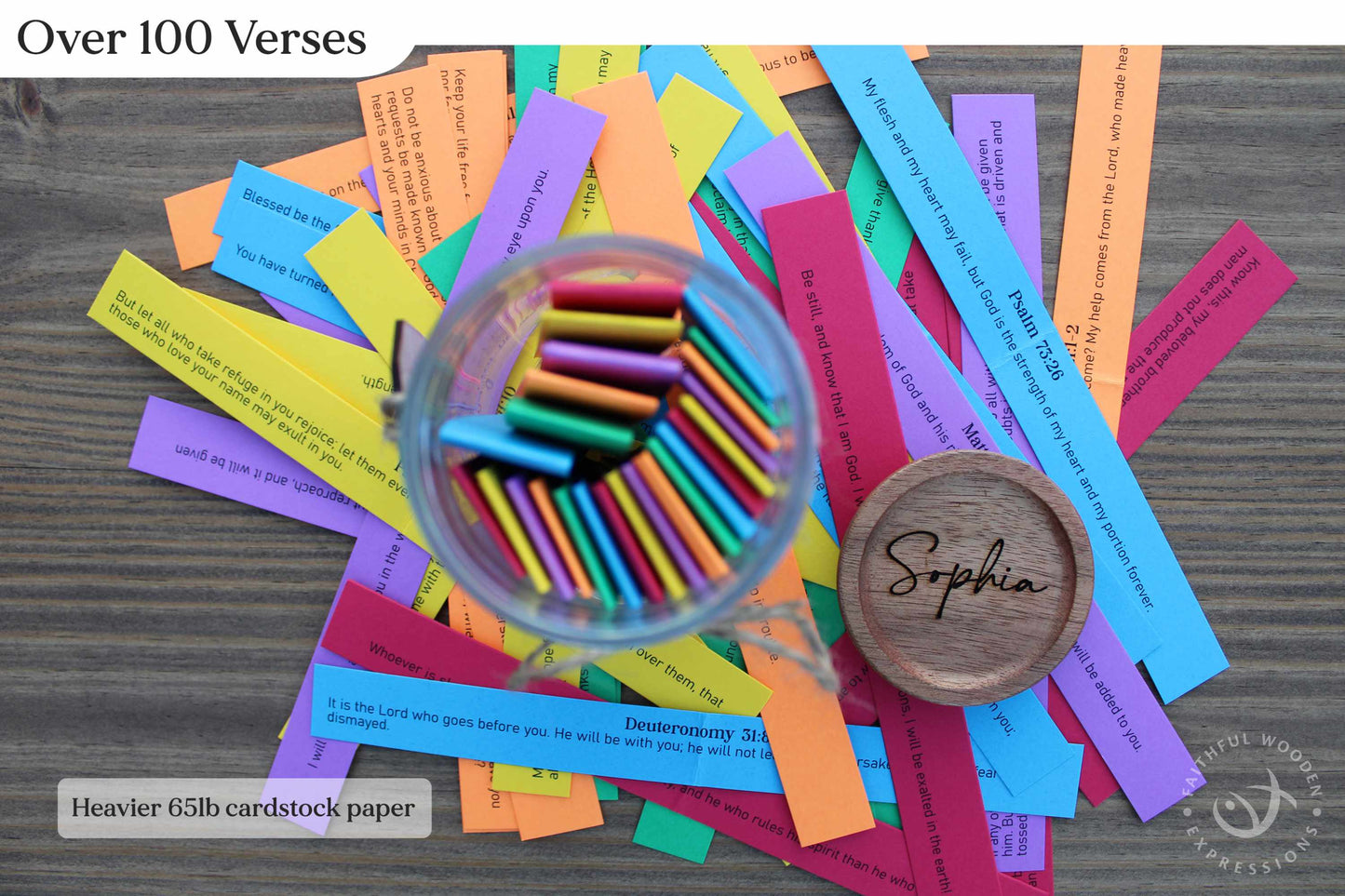 Custom Bible Verse Jar | Christian Encouragement Gift for Women & Men