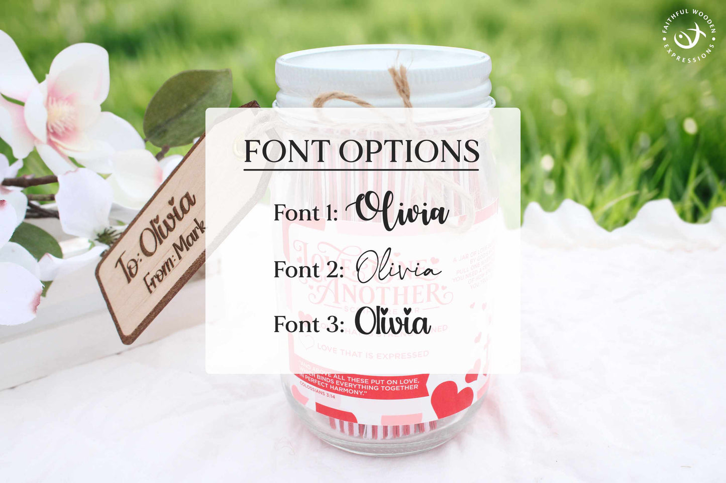 Christian Wedding or Engagement Gift – Love Bible Verse Jar with Scripture Encouragement