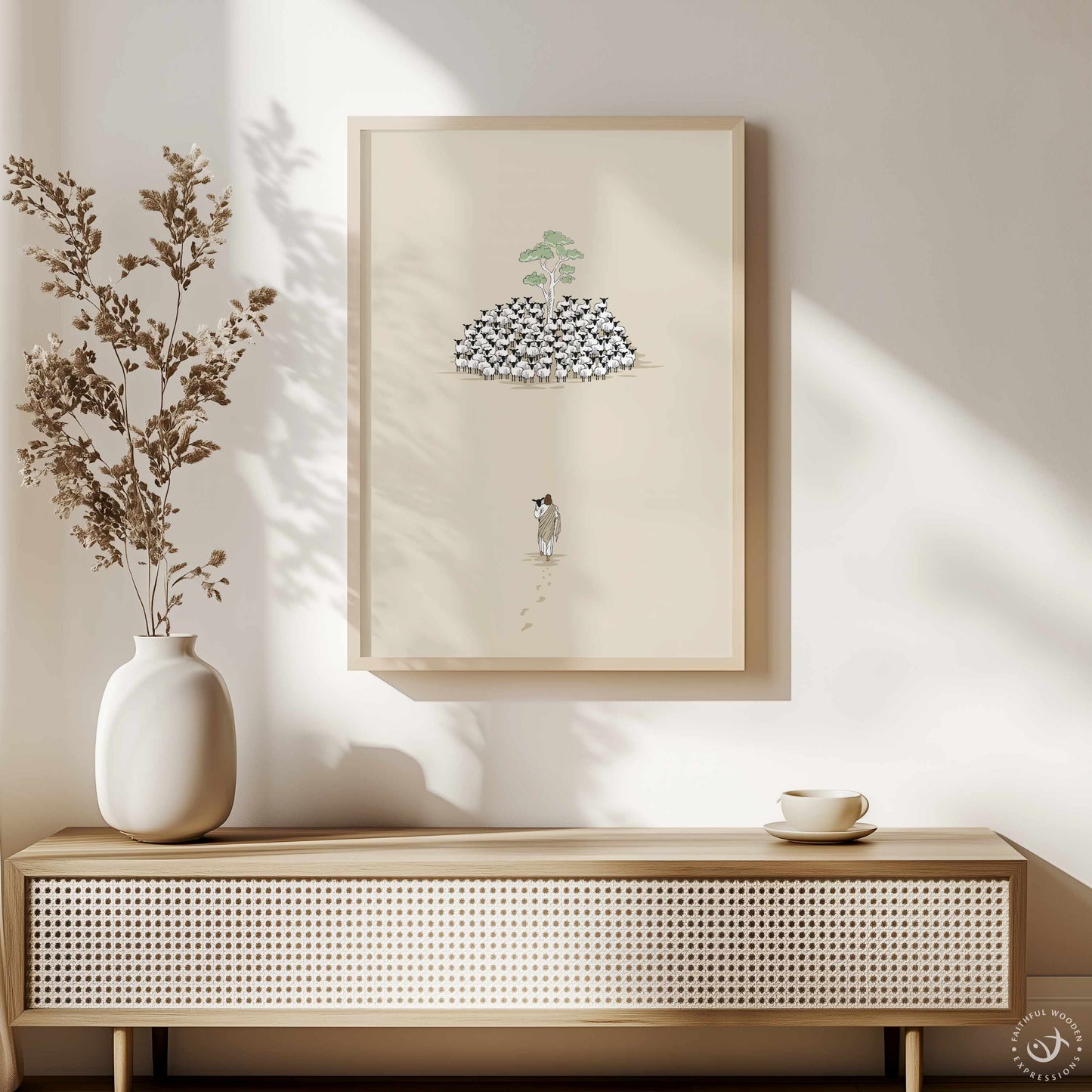 Lost Sheep Print: Good Shepherd Parable, Christian Wall Art (Digital Download)