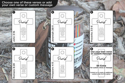 Bible Verse Jar for Men – Color-Coded Scriptures for Direction, Courage, Motivation & Assurance