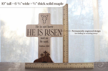 Empty Tomb Wooden Easter Display | He Is Risen Christian Scene | Religious Handmade Jesus lives Decor | Resurrection Gift for Home or Church