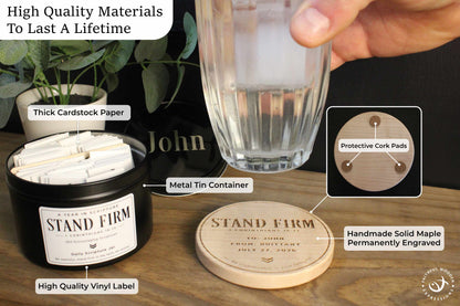 Personalized Daily Bible Verse Jar for Men with 365 Scriptures, A Meaningful Christian Encouragement Gift for Husband, Dad, Son or Friend