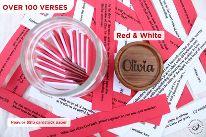 Christian Anniversary Gift for Spouse or Loved One – Love Bible Verse Jar with Scripture Encouragement