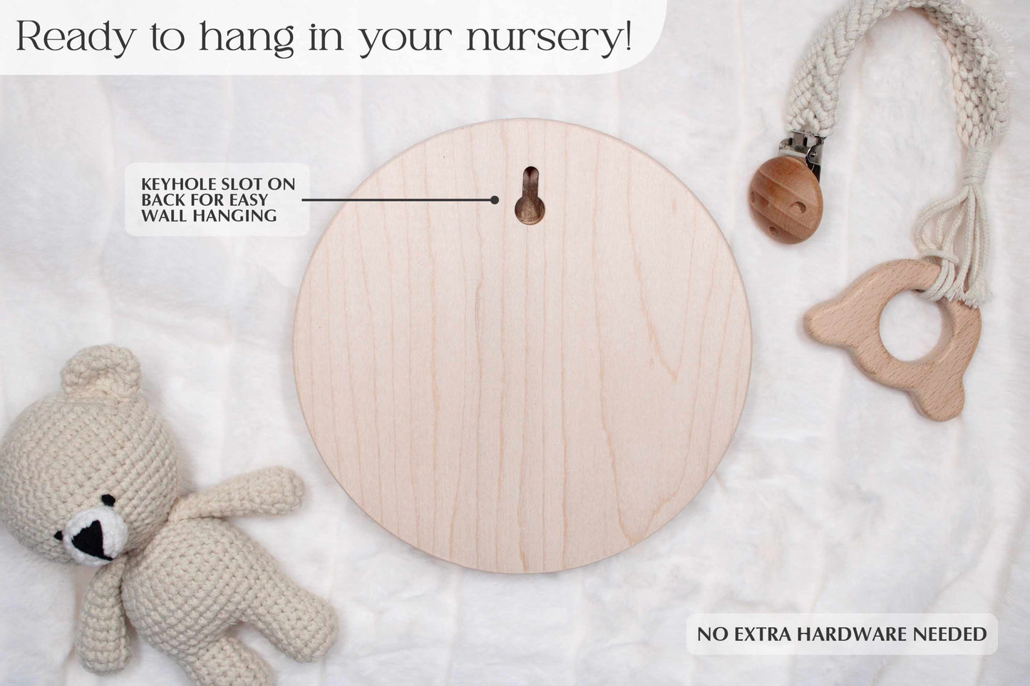 Personalized Baby Announcement Sign: 3D Maple Wood Name, Birth Stats