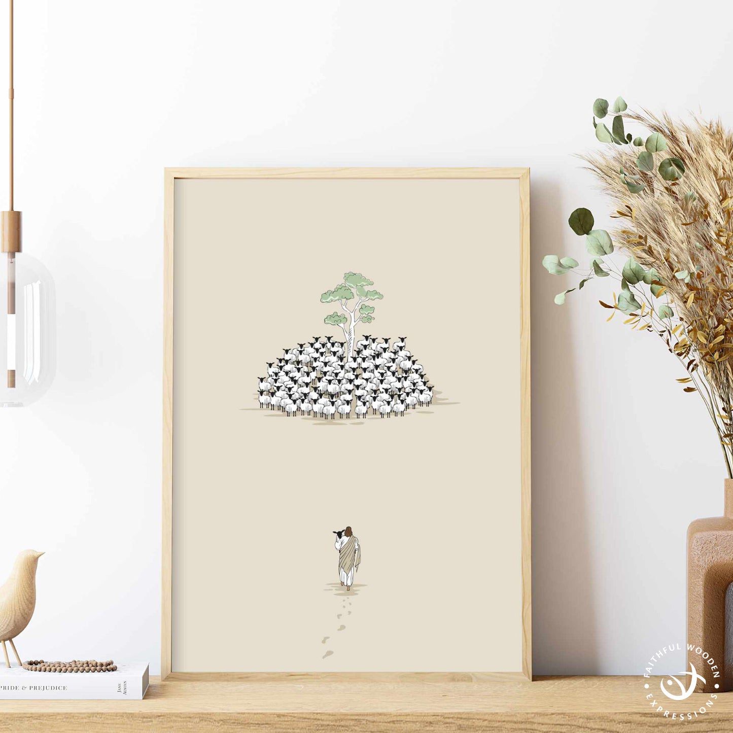 Lost Sheep Print: Good Shepherd Parable, Christian Wall Art (Digital Download)