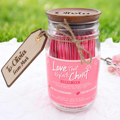 Scripture Love Jar – Christian Encouragement Gift for Wife Husband or Faith Filled Relationship