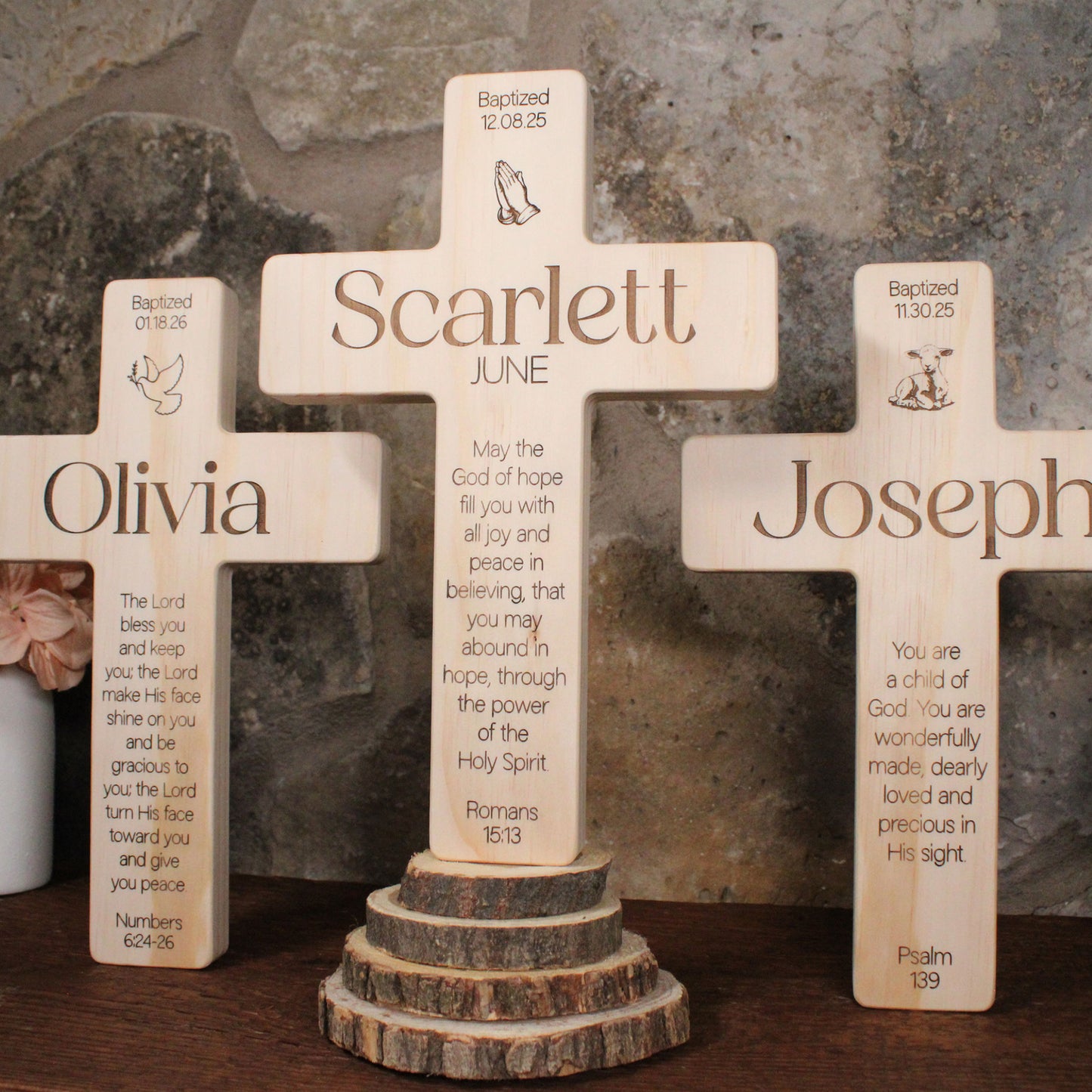 Personalized Baptism Cross Engraved With Name