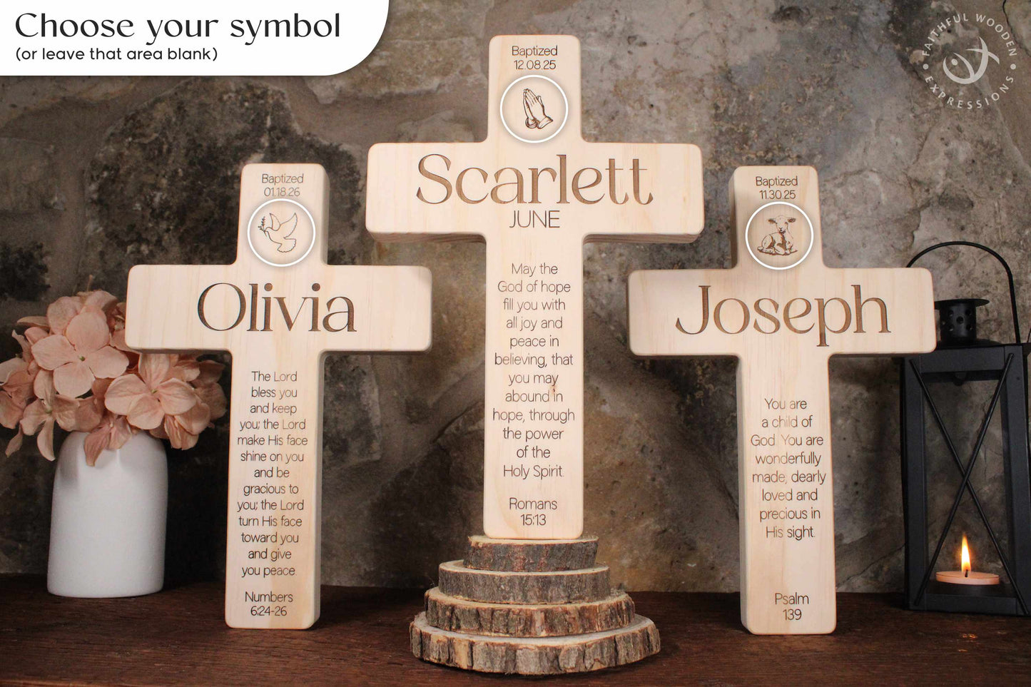 Personalized Baptism Cross Engraved With Name