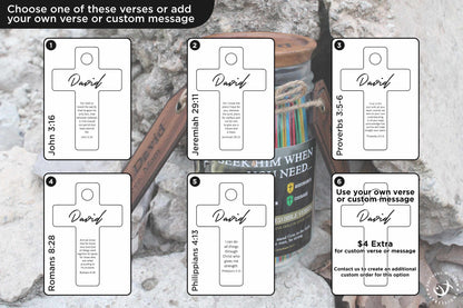 Christian Bible Verse Jar for Men - Color Coded Gift for Guidance Motivation and Assurance
