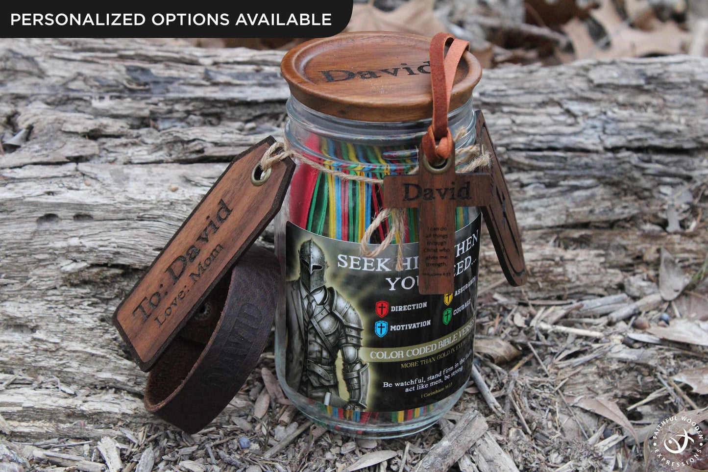 Christian Bible Verse Jar for Men - Color Coded Gift for Guidance Motivation and Assurance