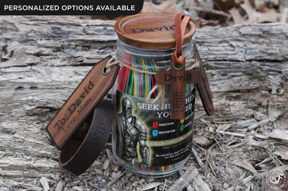 Christian Bible Verse Jar for Men - Color Coded Gift for Guidance Motivation and Assurance