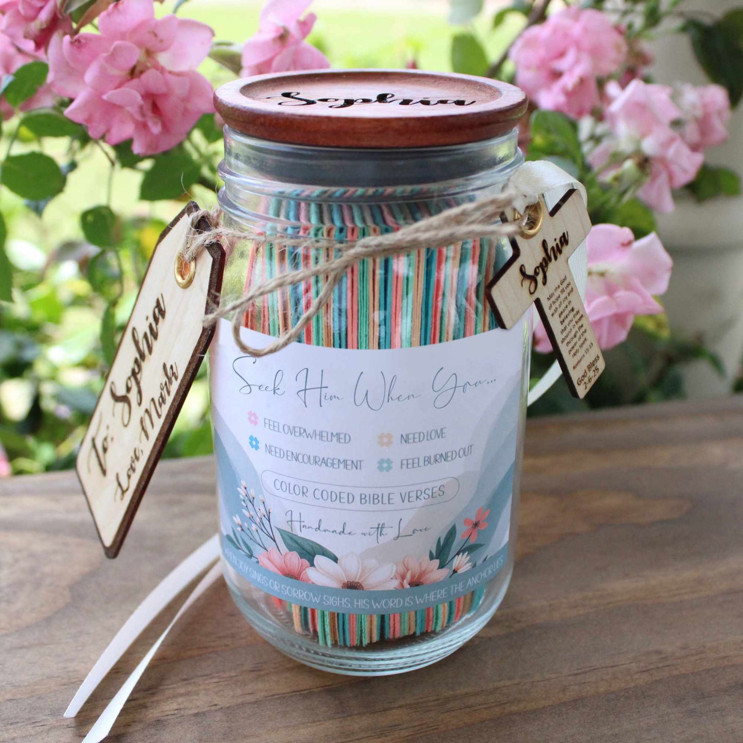 Bible Verse Jar for Christian Prayer and Encouragement