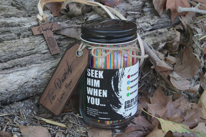 Bible Verse Jar for Men – Color-Coded Scriptures for Direction, Courage, Motivation & Assurance
